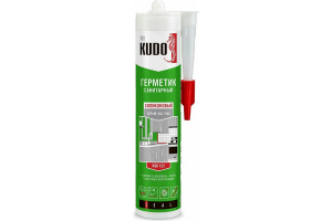 KUDO KSK-123 герметик силиконовый санитарный сигн. серый 280 мл. (1/12)-