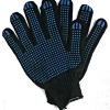 Перчатки х/б пвх черные с точкой 7/7,5 кл  (100/200)
